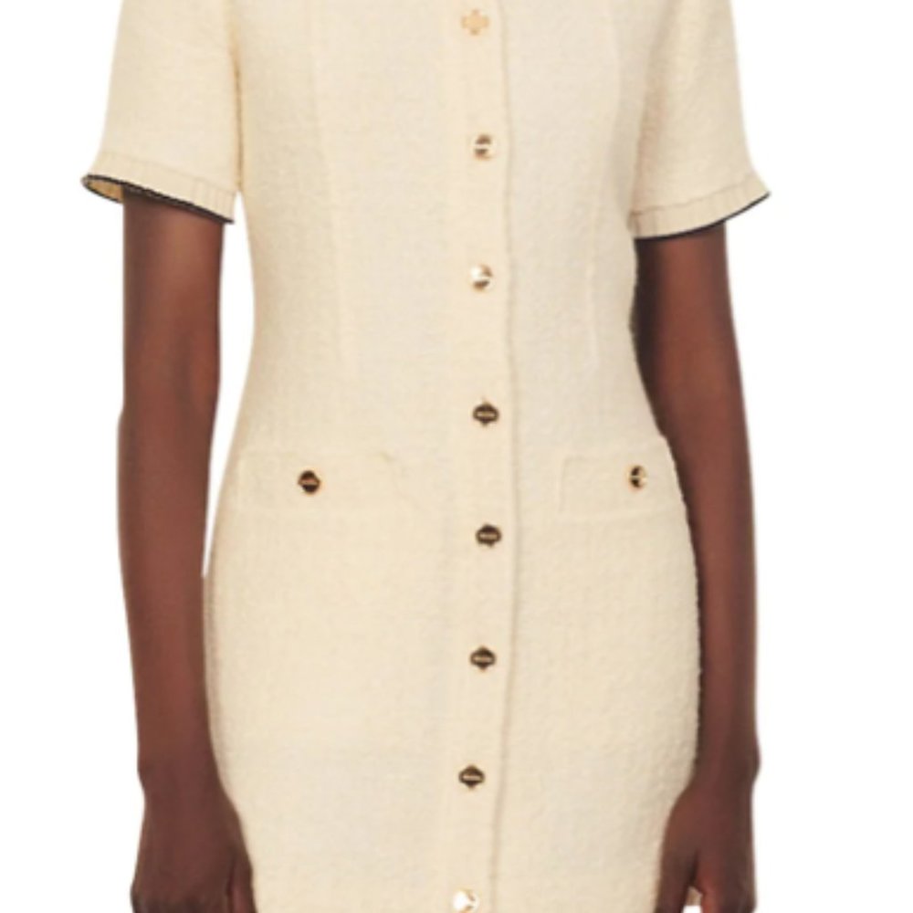 Sandro Molly Tweed Mini Dress FR 34
